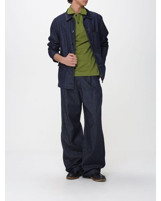 Dries Van Noten Blue Denim Wide Leg Jeans for men