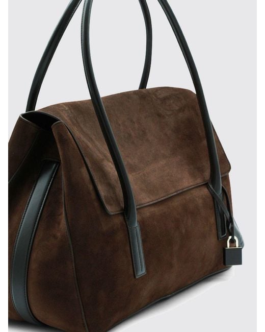 Tom Ford Brown Eclipse Suede Bag