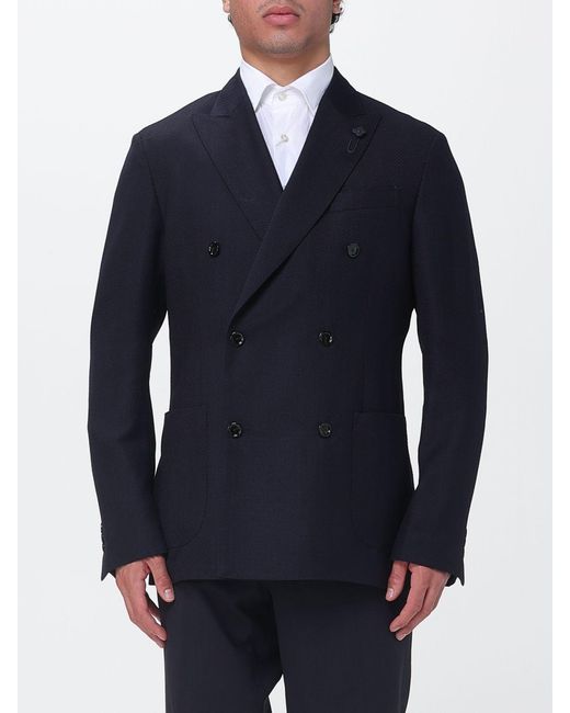 Lardini Blue Virgin Wool Blazer for men