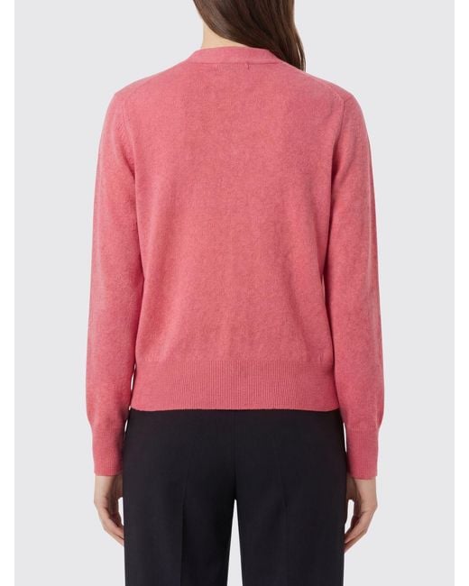 Isabel Marant Red Karina Logo Cotton Blend V-Neck Cardigan