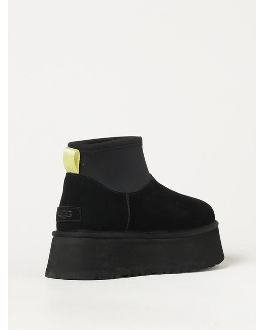Ugg Black Classic Mini Dipper Stiefeletten Aus Wildleder Und Neopren