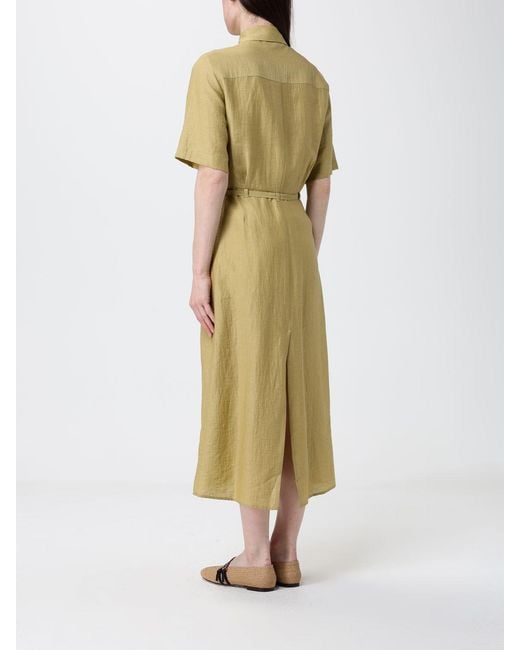 Tela Metallic Linen Blend Chemisier Dress