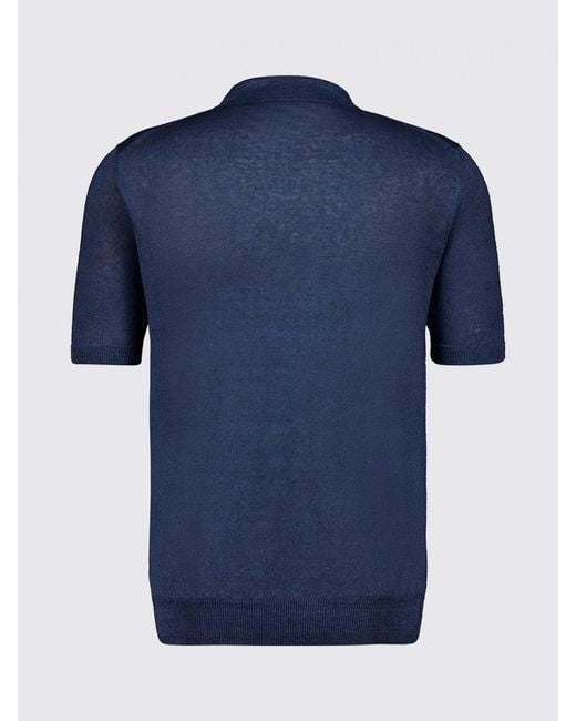 120% Lino Blue T-Shirt for men