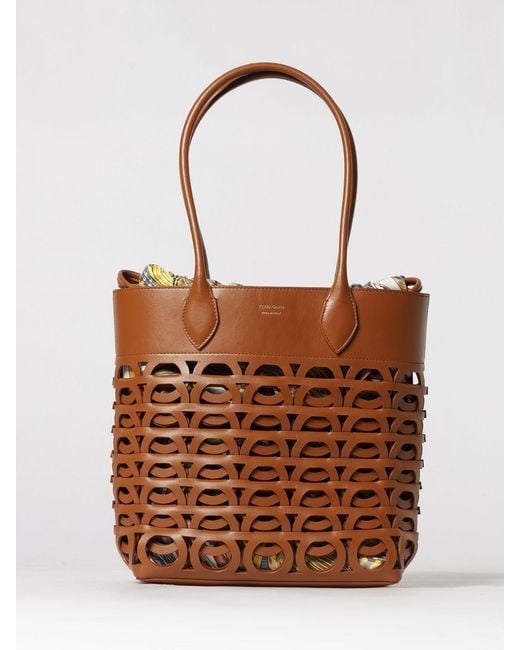 Ferragamo Brown Shoulder Bag