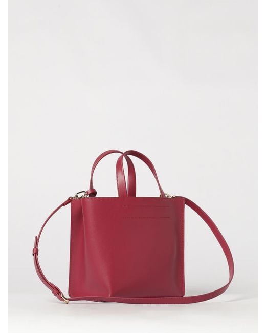 Furla Red Divide Small Tote Bag By With Double Handle And Charm