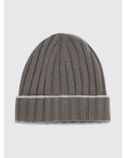 Brunello Cucinelli Gray Hat for men
