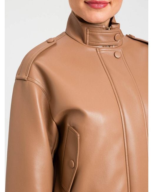 Twinset Brown Faux Leather Jacket