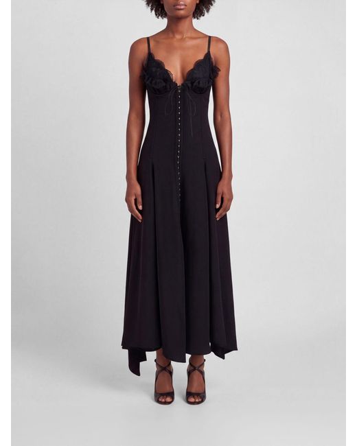 McQueen Blue Satin Slip Dress