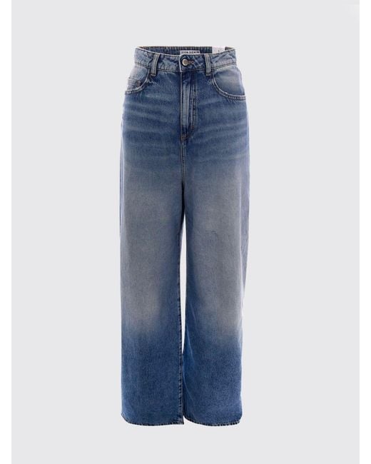 ICON DENIM Blue High-Waisted Wide Leg Jeans