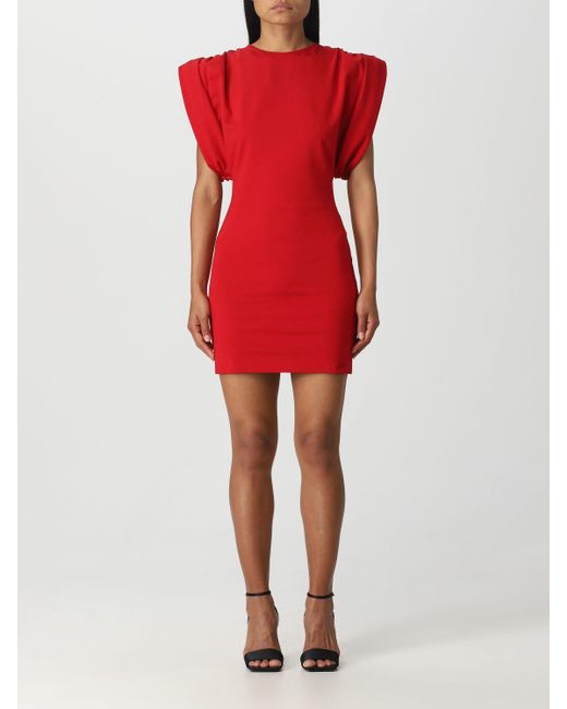 The Attico Dress In Rayon Blend in Red Lyst Canada