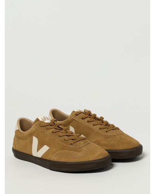 Veja White Volley Suede Sneakers for men
