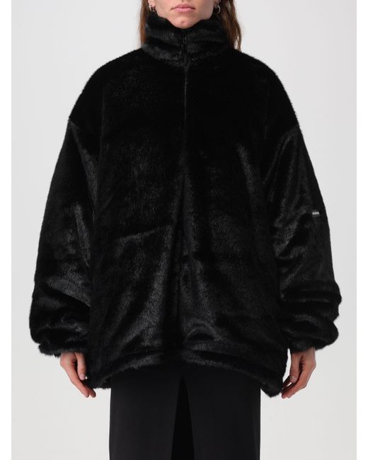 Balenciaga Black Fur Coats