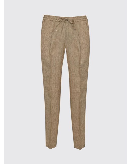 Briglia 1949 Natural Linen Drawstring Trousers for men