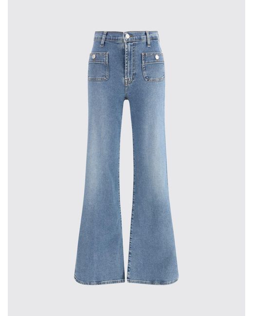 7 For All Mankind Blue Flared Jeans