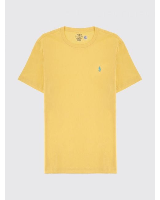 Polo Ralph Lauren Yellow Pony Logo Cotton T-Shirt for men