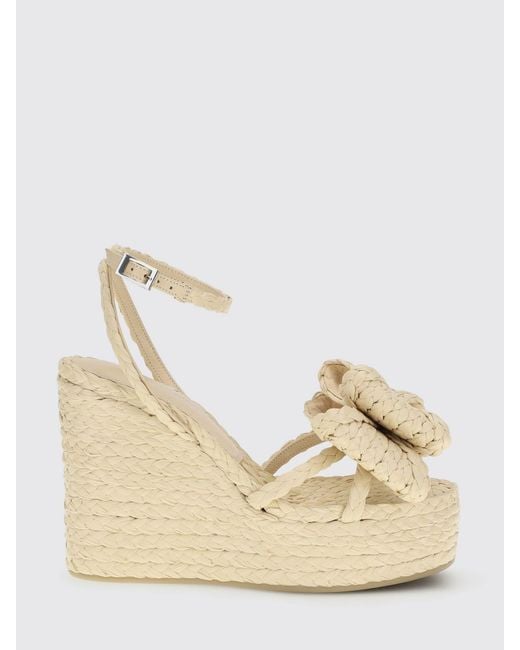 Mach & Mach Natural Braided Raffia Wedge Sandal