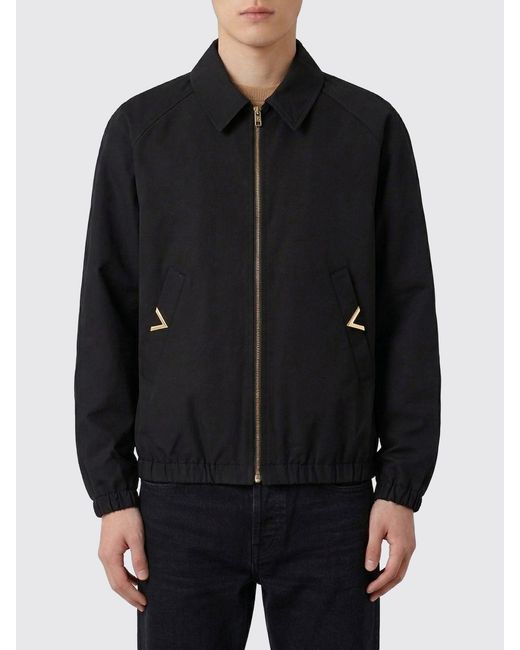 Valentino Black Cotton Shirt Jacket for men