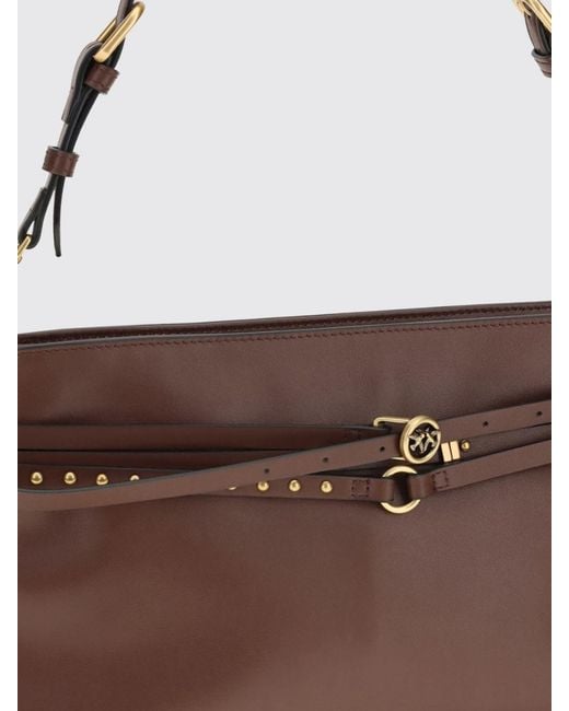 Pinko Brown Leather Belt Bag