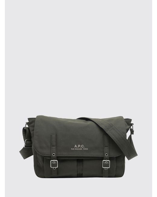 A.P.C. Gray Archive Messenger Bag for men