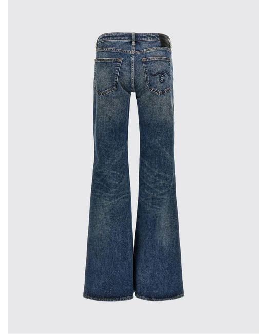 R13 Blue Flared Denim Jeans