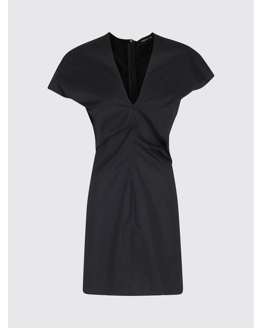 FEDERICA TOSI Black Cotton Poplin Mini Dress