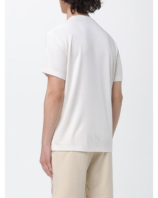 EA7 White Cotton T-Shirt With Logo for men