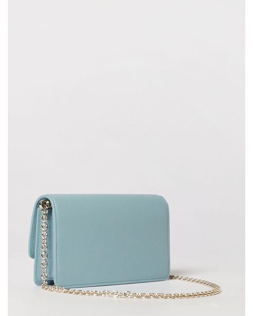 Emporio Armani Blue Grained Leather Bag