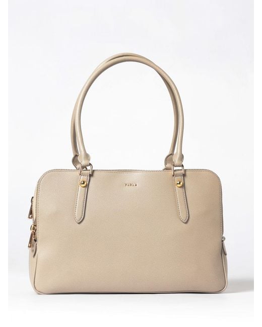 Furla Natural Giulia Boston Medium Shoulder Bag