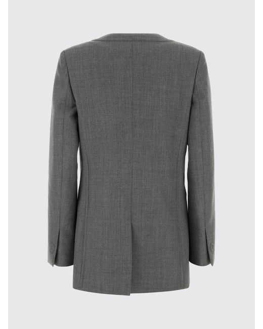 Moschino Gray Single-Breasted Blazer