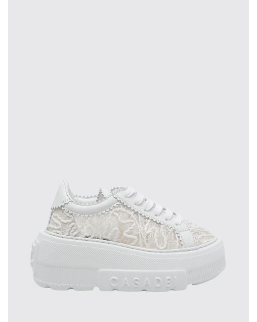 Casadei White Nexus Platform Sneakers