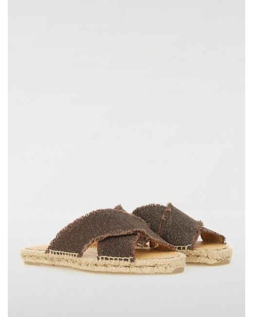 Castaner Brown Palmera Crossstrap Espadrille Slides
