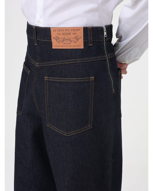 Moschino Couture Blue Wide-Leg Jeans for men