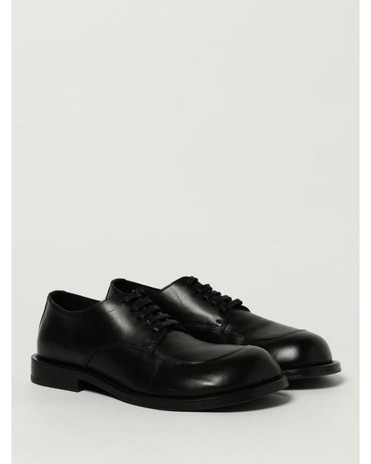 Moschino Couture Black Leather Derby Shoes for men