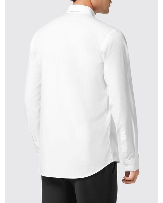 Philipp Plein White Classic Poplin Shirt for men
