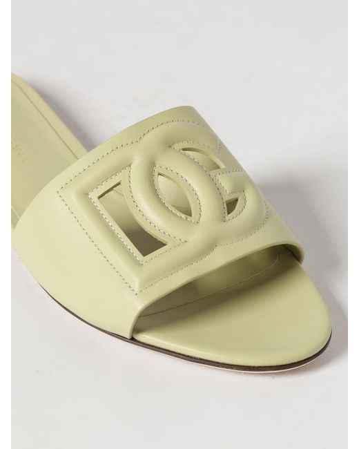 Dolce & Gabbana Natural Dolce &Amp Gabbana Dg Leather Sandals