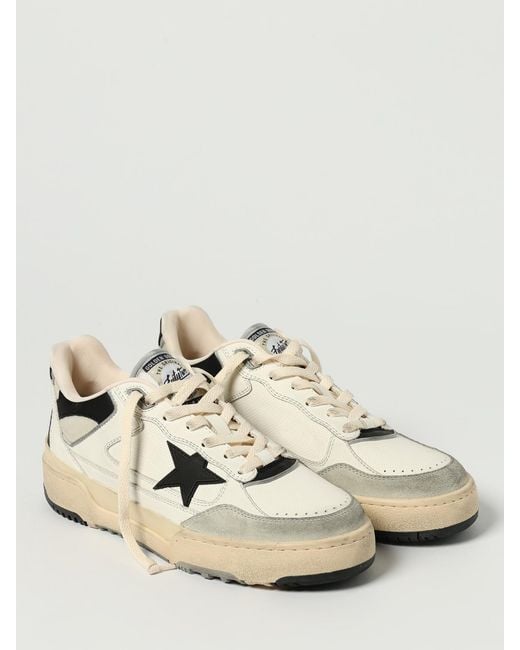 Golden Goose Deluxe Brand Natural Forty 2 Used Leather And Mesh Sneakers for men