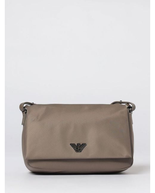 Emporio Armani Gray Nylon Shoulder Bag for men