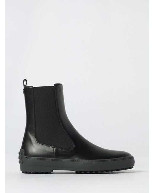 Tod's Black Flat Ankle Boot
