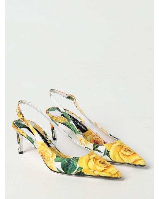Dolce & Gabbana Yellow High Heel Shoes
