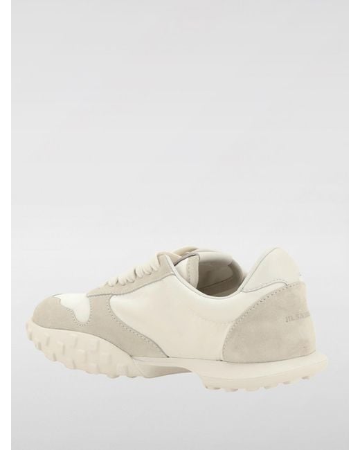 Jil Sander Natural Athletic Inspired Low Top Lace-Up Casual Footwear For Everyday Wear