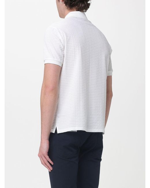 Emporio Armani White Structured Cotton Polo for men