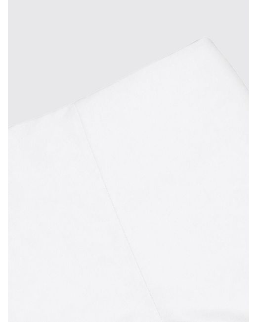 Liviana Conti White Cotton Canvas Crop Trousers
