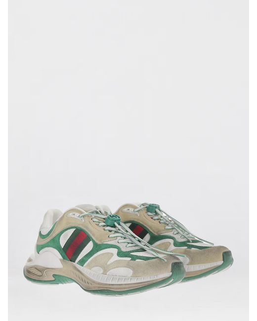 Gucci Green 2.0 Used Suede Sneakers for men