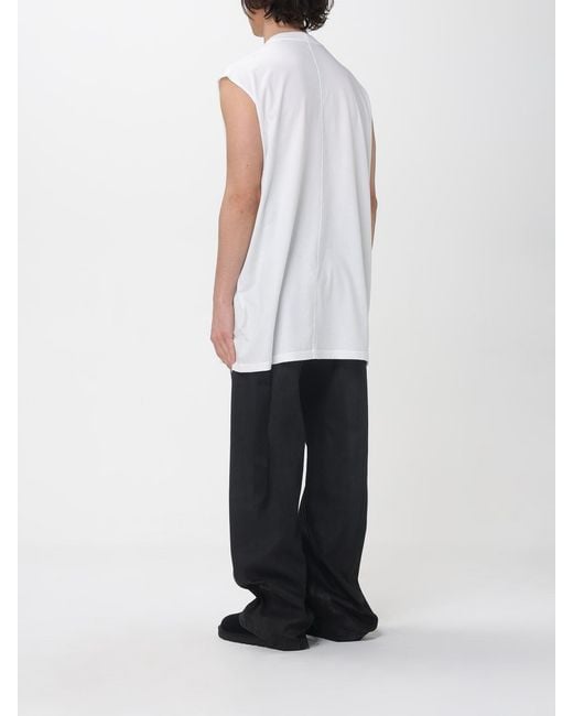Rick Owens White Cotton Tank Top for men