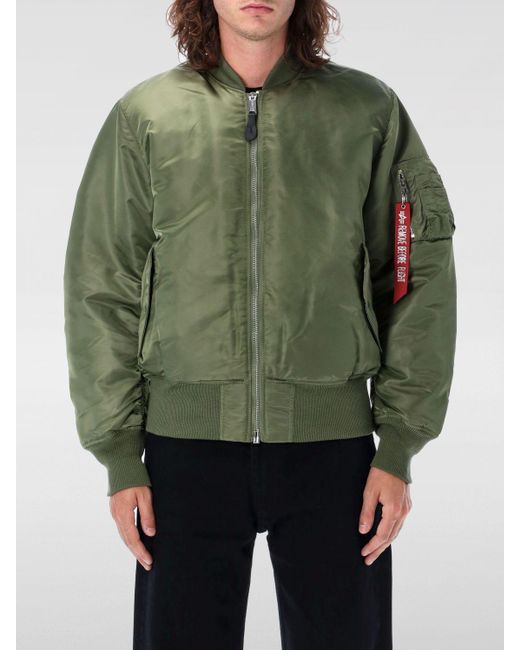 Bomber Reversibile di Alpha Industries in Green da Uomo