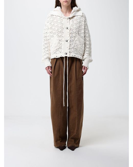 Blumarine White Crochet Cotton Knit Cardigan