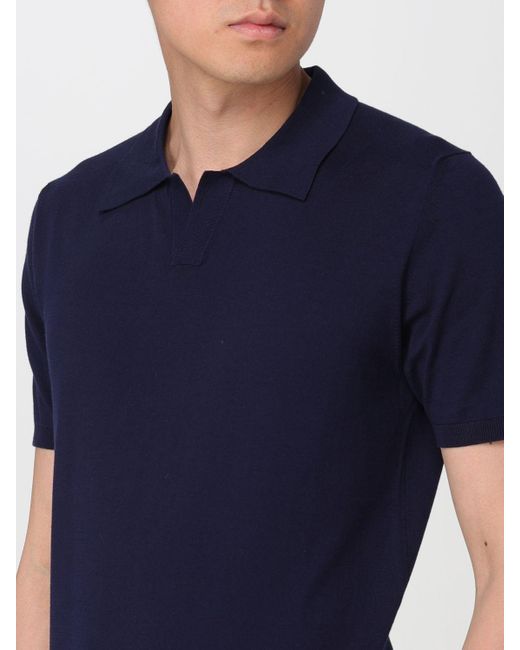 Roberto Collina Blue Polo Shirt for men
