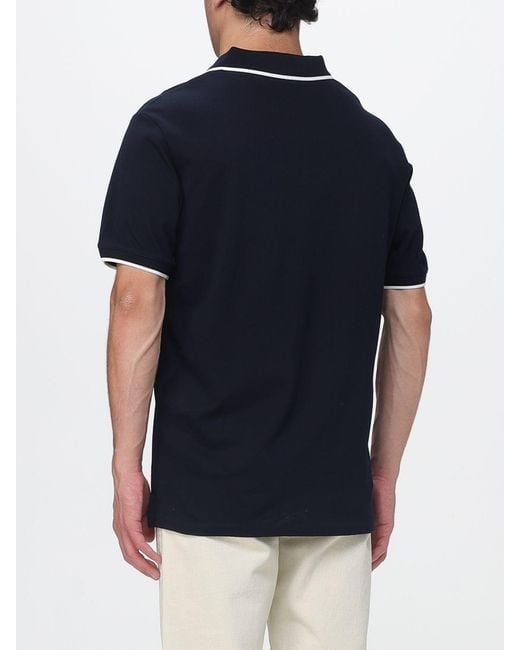 Emporio Armani Black Cotton Polo Shirt for men