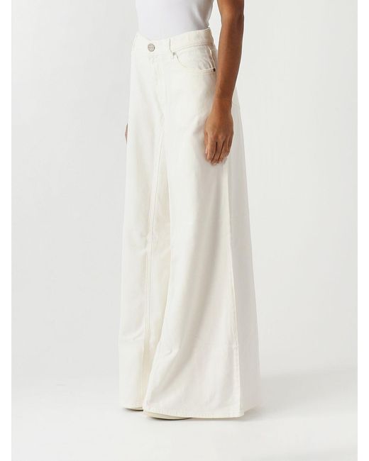 Pinko White Denim Flared Jeans
