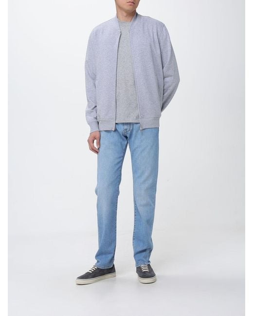 Brunello Cucinelli Gray Basic Linen Blend T-Shirt for men